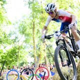 Pauline Ferrand Prevot a délaissé la route pour le VTT depuis plusieurs années. Elle vient de décrocher le titre olympique de cross country. KEYSTONE/LAURENT GILLIERON